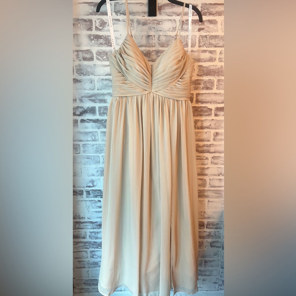 Azazie Cream Dress for Wedding Guest/Bridesmaid